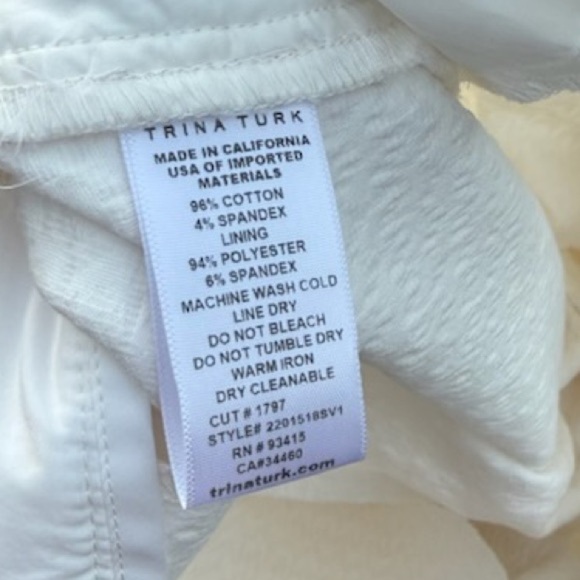 Trina Turk Women's Textured Pants Size 10 - Picture 4 of 4